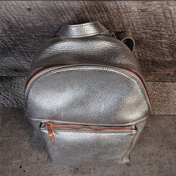 Ted Baker Silver Leather Backpack - Picture 5 of 10
